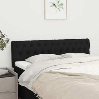 vidaXL Cabeceros 2 Unidades Tela Negro 72x7x78/88 Cm Vidaxl