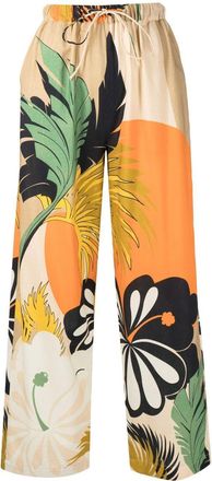Bambah floral motif-print wide-leg trousers - women - Cotton/Viscose - S - Multicolour