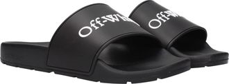 Off-white Womens Black Cotton Slippers