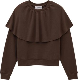 BA&SH Sweatshirt Dehina - Dames - Sweatshirts & Hoodies - Bruin - Maat: XS Katoen