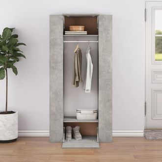 vidaXL Muebles De Recibidor 2 Uds Madera Contrachapada Gris Hormig&oacute;n Vidaxl