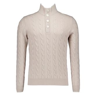 Gran Sasso Turtlenecks, male, Beige, Size: 3XL Beige Sweater Trui