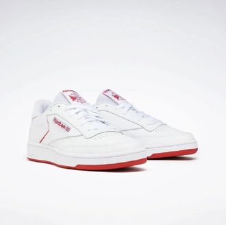 Reebok Mens Club C 85, White Flash Red, 38 EU