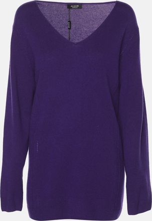 Basler Purple Cashmere V Neck Sweater