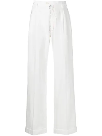 Maison Margiela Pantaloni dritti a vita alta - Toni neutri