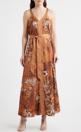 Ciebon Aiza Mixed Print Dress in Amber Multi at Nordstrom, Size X-Small