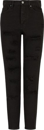 A|X Armani Exchange Dames J51 Hoge Taille Carrot Fit Jeans (Zwart)