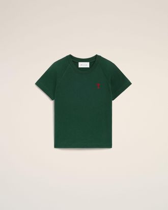 Ami Green cotton t-shirt with Ami de Coeur Green - 10 ans - Unisex