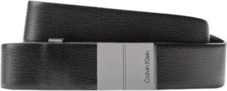 Calvin Klein Iconische Hardware Riem - Heren - Riemen - Zwart - 90 CM - Leer - Accessoires