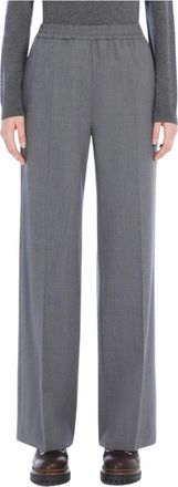 Max Mara Wide Broeken - Dames - Wijde Broeken - Grijs - XS - Broeken