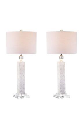 Jonathan Y Designs Bailey 32 LED Seashell Table Lamp, White at Nordstrom