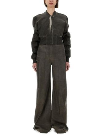 Rick Owens Flight Jkt Cropped Bomber Jacket
