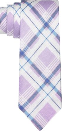 Tommy Hilfiger Mens Robert Slim Plaid Linen Tie