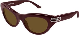Balenciaga BB0466S 004 Womens Sunglasses Burgundy Size 55