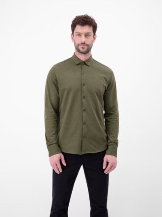 Lerros Langarmhemd LERROS Herren Jerseyhemd, Stil trifft auf Komfort, Herren, Gr. 3XL, Normalgr&ouml;ssen, gr&uuml;n (nordic olive), 100% Baumwolle, Hemden Langarmhemd
