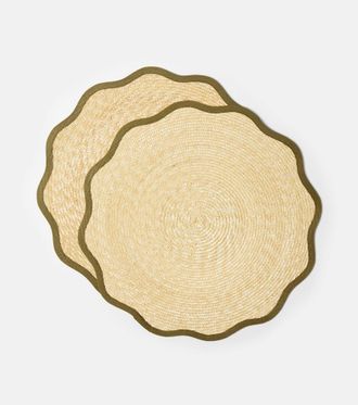 La DoubleJ Cloud set of 2 straw placemats