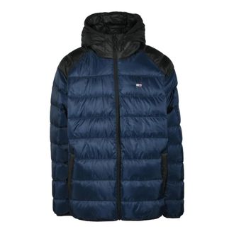 Tommy Jeans Jassen, Heren, Blauw, S, Polyester, Gewatteerde jas 100% polyester