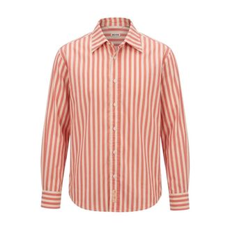 Bode Rancho Lange Mouw Shirt - Heren - Overhemden - Oranje - Maat: M Katoen