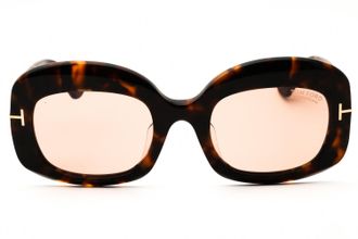 Tom Ford FT1219F Oversized Tortoiseshell Acetate Sunglasses - Brown