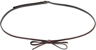 Plan C Cintura Sottile con Fiocco - - Accessories - Donna - Marrone - ONE SIZE