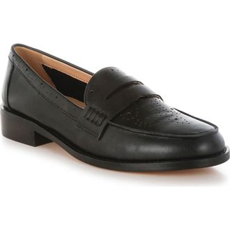 Rag & Co. Clotilda Brogue Penny Loafer in Black at Nordstrom Rack, Size 6.5