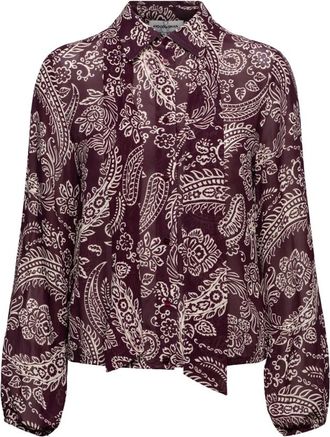 &Co Woman Alisha Paisley Blouse - Dames - Overhemden - Rood - M - Overhemden