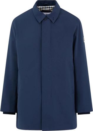 Aquascutum Soft Shell Trench - Heren - Trenchcoats - Blauw - L - Polyester - Jassen