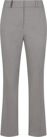 PESERICO Lichtgewicht Gabardine Damesbroek - Dames - Wijde Broeken - Grijs - 2XL - Broeken