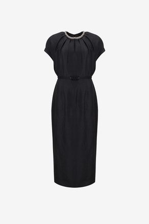 Roland Mouret Seidenjacquard-Midikleid mit Kristallen