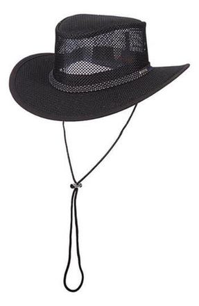 Scala Mesh Safari Hat in Black at Nordstrom Rack, Size Medium