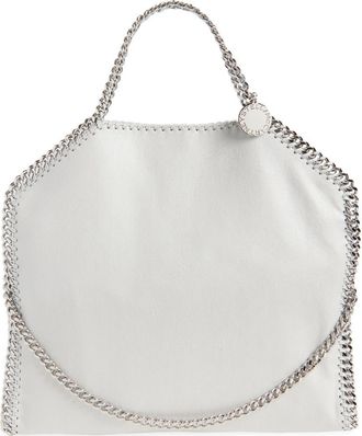 Stella McCartney Falabella Foldover Faux Leather Tote in Pearl Grey at Nordstrom