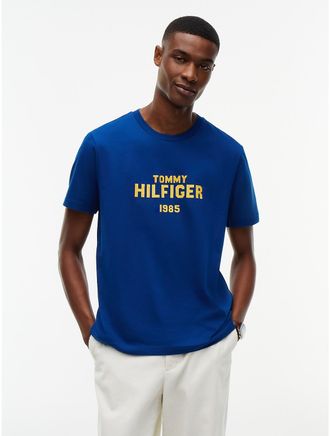 Tommy Hilfiger Mens Classic Hilfiger Logo T-Shirt - Opulent Blue - XXL