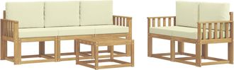 vidaXL Conjunto De Sof&aacute;s De Exterior 6 Uds. Vidaxl