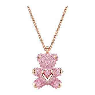 Swarovski Dames Teddy Hanger Beer Roze Ros&eacute;goud - Dames - Kettingen - Roze - ONE Size - Accessoires