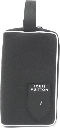 Louis Vuitton Black Leather Pouch (Pre-Owned)