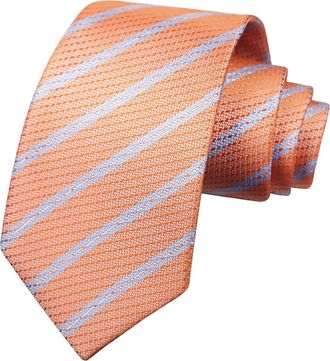 Alizeal Mens 8cm Plaid Formal Necktie Classic Stripe Patterned Business Party Wedding Daily Office Wear Tie, 7