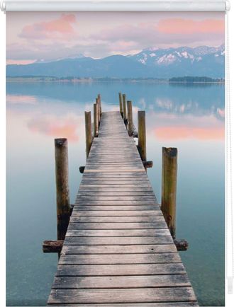 Lichtblick Original Seitenzugrollo »Rollo Klemmfix, ohne Bohren, blickdicht, Steg Abendstimmung« blickdicht Blendschutz Sichtschutz freihängend