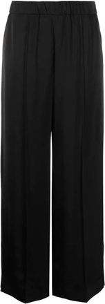 Jil Sander High-waist Wide-leg Broek - Dames - Wijde Broeken - Zwart - 2XS - Broeken