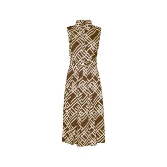 Liu Jo Elegant Dress for Women - female - Liu Jo - Midi Dresses - Brown - L - Dresses
