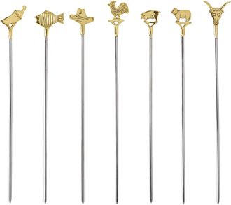 Bloomingville 6er-Set BBQ-Spiesse aus Edelstahl 40 cm