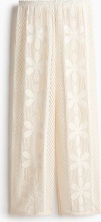 H&M Hose aus Spitzenjersey - White