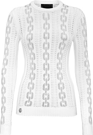 Philipp Plein Pullover Round Neck LS Crystal