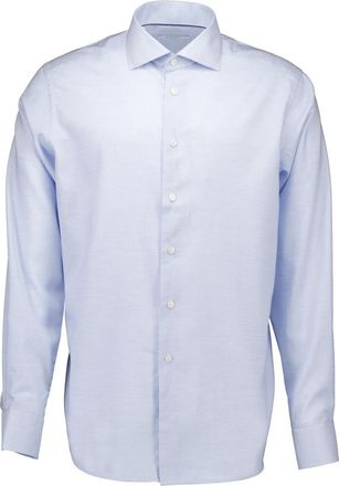 Eton Twill Overhemd - Heren - Zakelijke Overhemden - Blauw - 6XL - Katoen - Overhemden