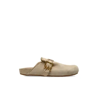 Michael Kors Schoenen, Dames, Beige, 38 1/2 EU, Leer, Greer Mules