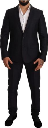 Dolce & Gabbana Single Breasted Suits - Heren - Business pakken - Zwart - XL - Wol - Kostuums