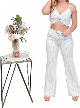 Vintage Havana Sweet Little Number High-Rise Cotton Blend Pants In Sky