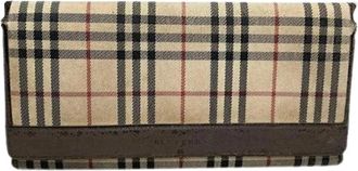 Burberry Pre-owned Lederen Portemonnee - Dames - Vintage Accessoires - Beige - ONE Size - Leer - Vintage