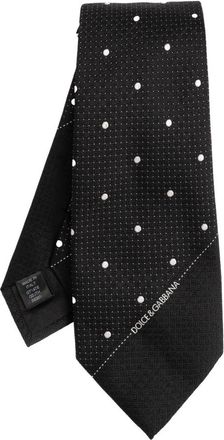 Dolce & Gabbana Cravatta di Seta - - Accessories - Uomo - Nero - ONE SIZE