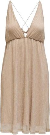 Only Sleeveless V-neck Dress 15289490 - Dames - Korte kleedjes - Grijs - M - Polyester - Kleedjes