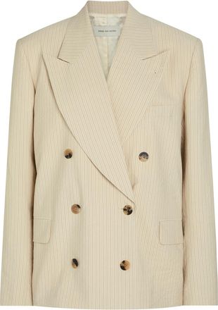 Dries Van Noten Bosea Pinstriped Double-breasted Blazer - Ecru - S (UK8-10 / S)